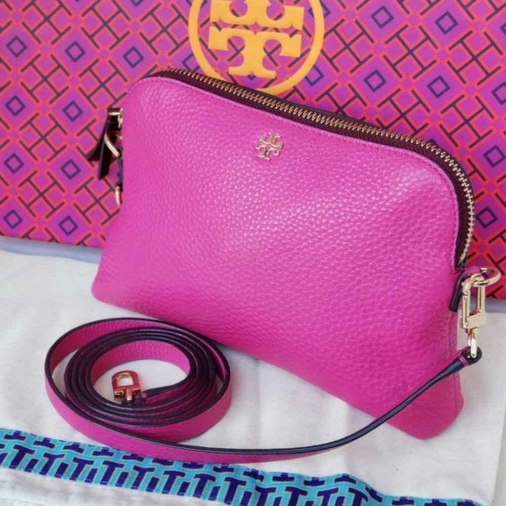 Tory Burch Kira Pebbled Leather Crossbody/Wallet